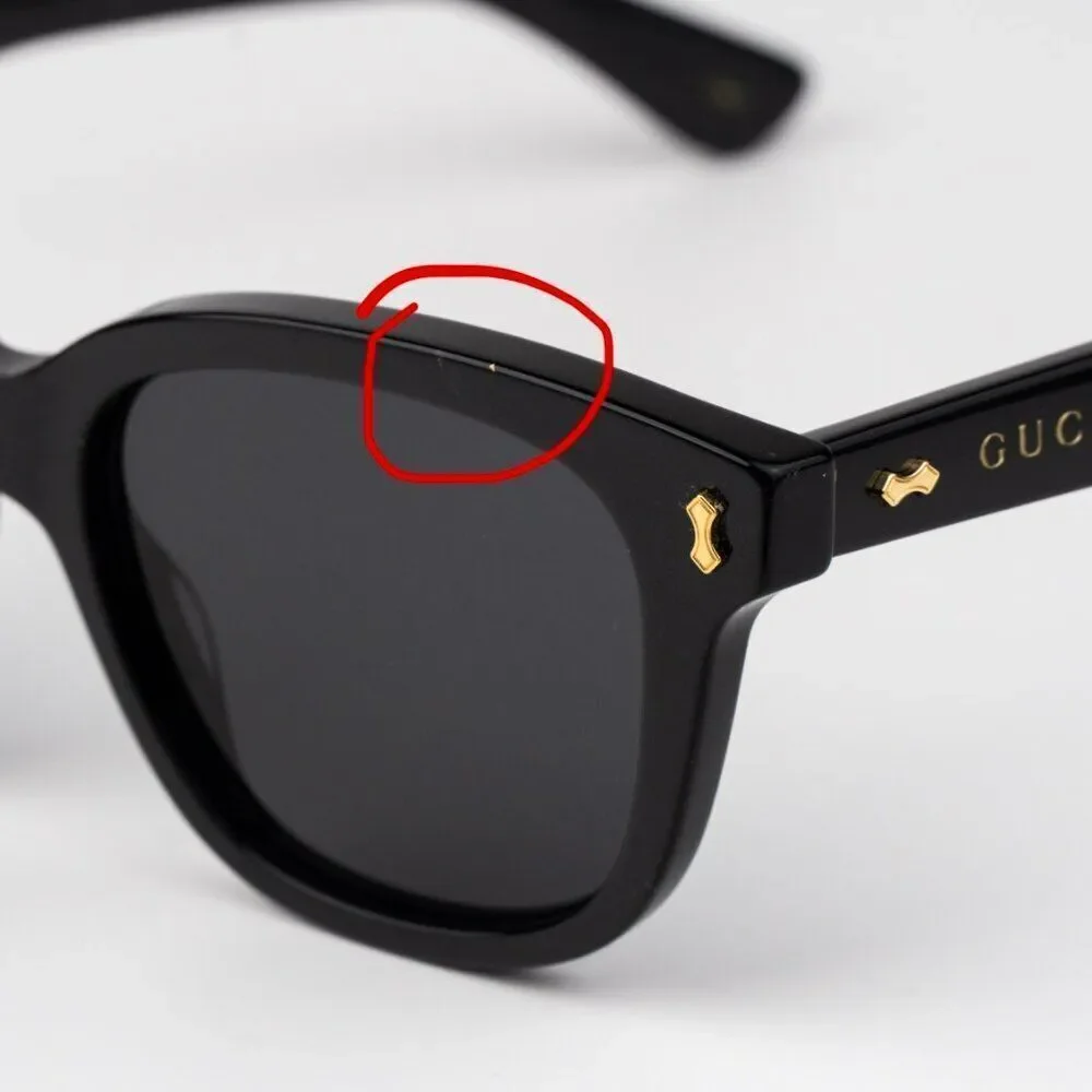 NEW Gucci GG1264S 001 Black Grey Square Men Sunglasses
